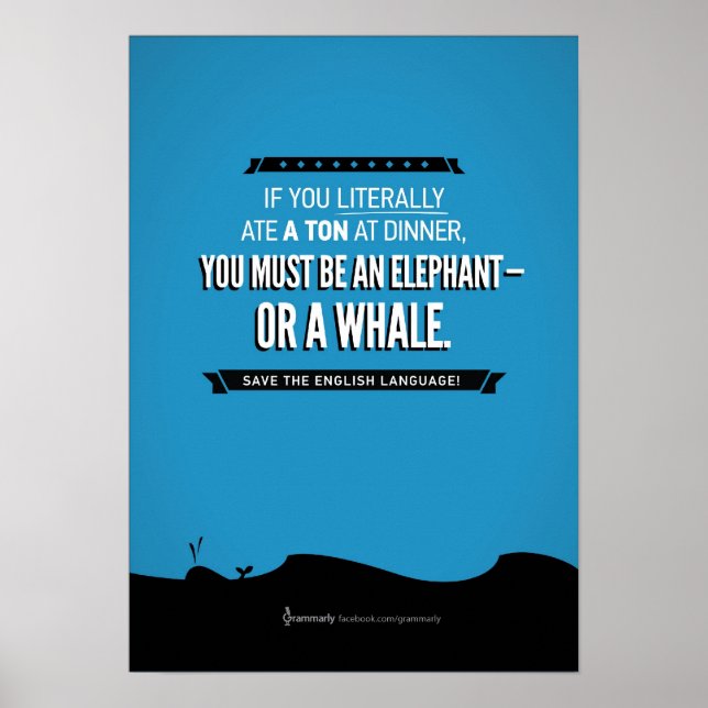 Grammarly Whale Poster (Frente)