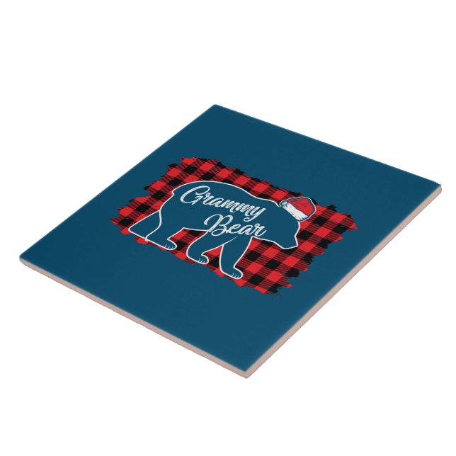 Grammy Bear Christmas Red Xadrez Buffalo (Lateral)