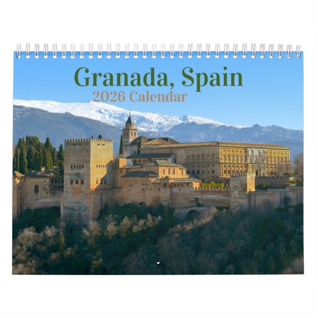 Granada, Espanha 2026 Calendário (Capa)