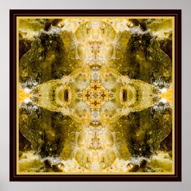 Granada verde I gemstone fractal art poster (Frente)