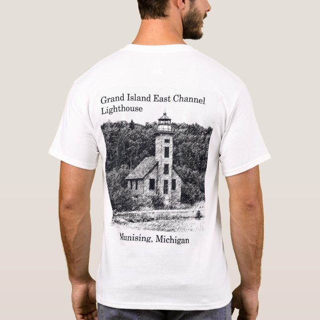 Grand Island East Channel Lighthouse 2 camisa late (Verso)