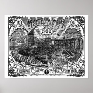 Grand Rapids 1999 16 X 12 Poster de Trabalho de ar