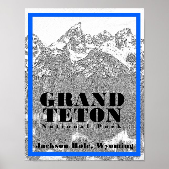 Grand Teton National Park - Poster 11 x 14 (Frente)