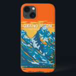 Grand Teton National Park Wyoming Vintage<br><div class="desc">Grande Teton vetor trabalho de arte design. O parque inclui os maiores picos da Faixa Teton,  assim como a maioria das seções de norte do vale conhecido como Jackson Hole.</div>