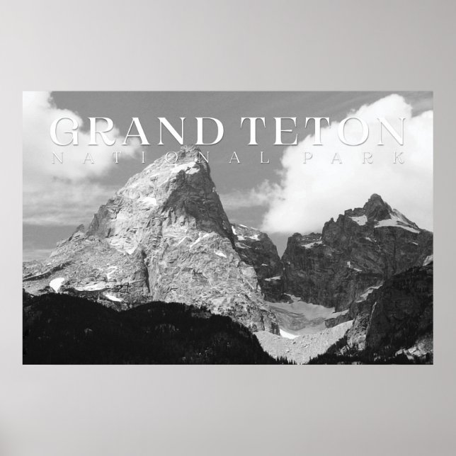Grand Teton Poster, Impressão do Parque Nacional (Frente)