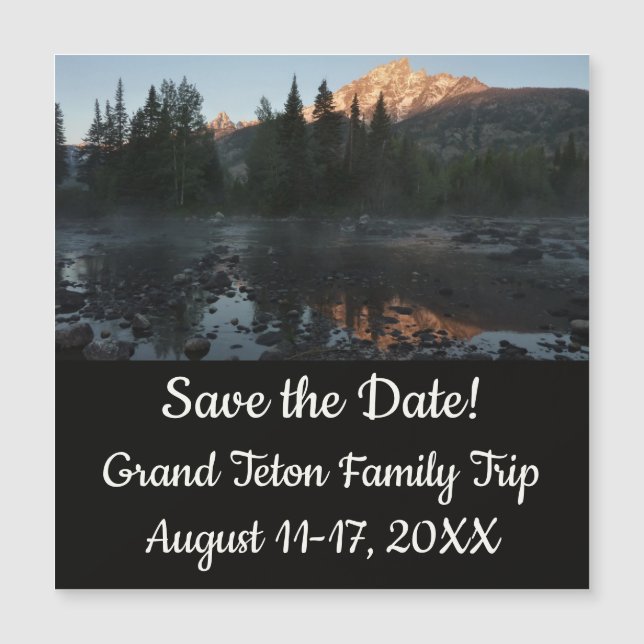 Grand Teton Sunrise em Cottonwood Creek (Frente)