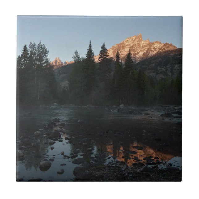 Grand Teton Sunrise em Cottonwood Creek (Frente)