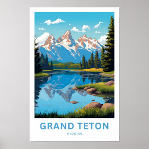 Grand Teton Wyoming Viagem Impressão