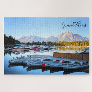 Grand Tetons Wyoming com Lago e Quebra-cabeça de