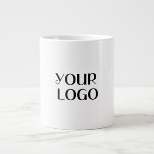 Grande adicione seu logotipo a uma caneca de café branca