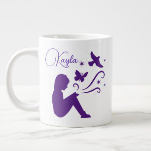 Grande Adicione seu nome - caneca gigante de café