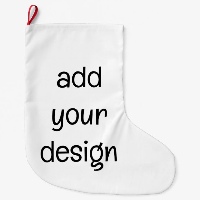Grande adicione sua meia de Natal personalizada (Frente)