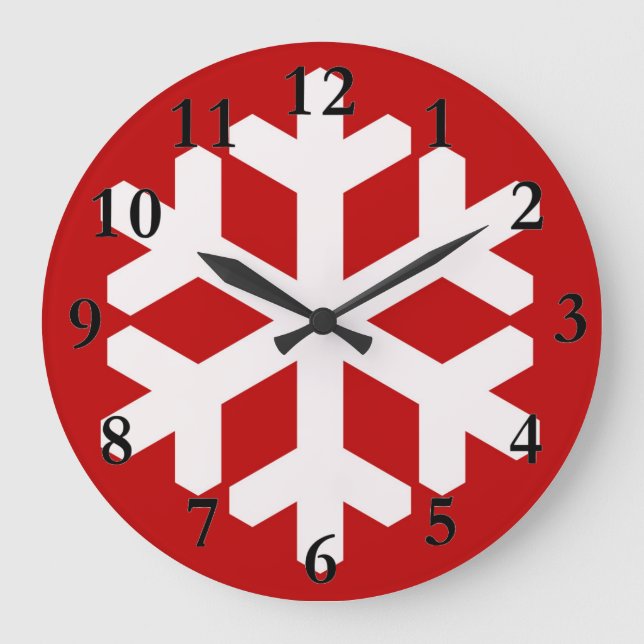 Grande Adorável Relógio de Neve de Natal! (Frente)