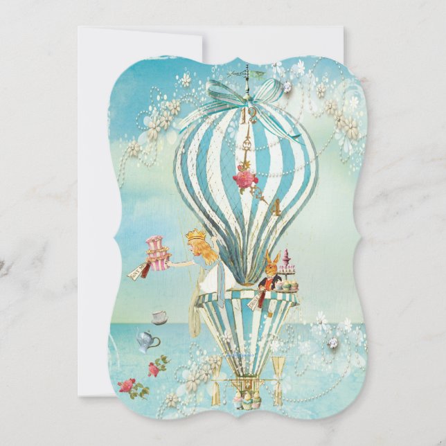 Grande Alice em convites de DieCutParty do país (Frente)