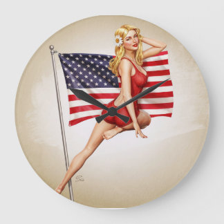 Grande American Beauty - Relógio Retro Pin-up