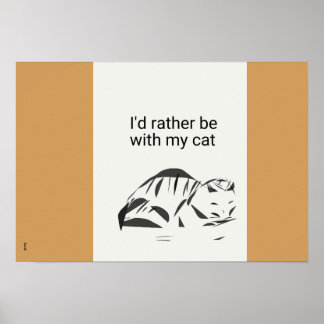 Grande Amor de Gato 19" x 13", Poster de Gato (Mat