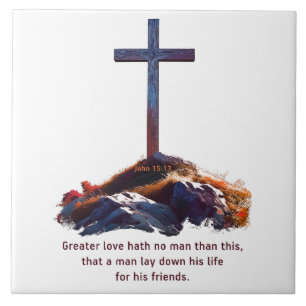 Grande Amor Hath No Man Bíblia Verse Faith