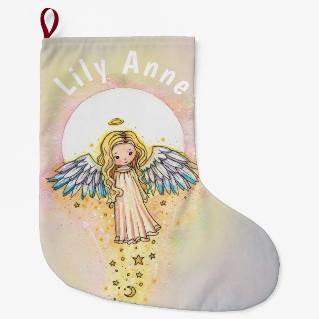 Grande Anjo Fofo e Meia de Natal da Lua (Frente)