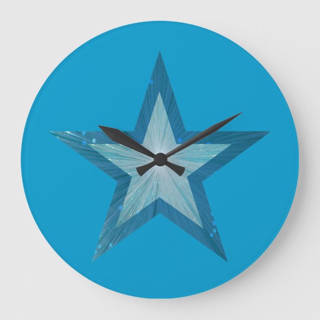 Grande Azul - Estrela - relógio azul (Frente)