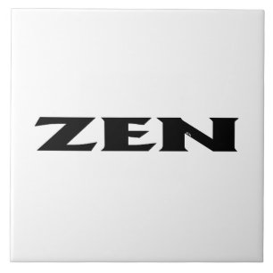 Grande azulejo branco preto Zen