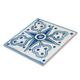 Grande azulejo cerâmico ao estilo siciliano "Trapa