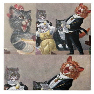 Grande Azulejo Cerâmico, Cartão-postal de Gatinho