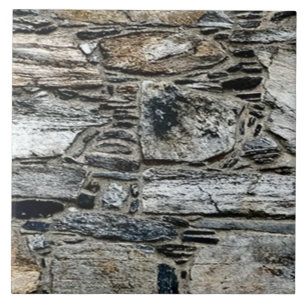 Grande Azulejo Cerâmico Com Padrões De Pedra - C