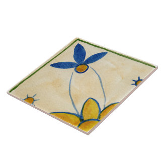 Grande azulejo cerâmico de quarto siciliano estilo