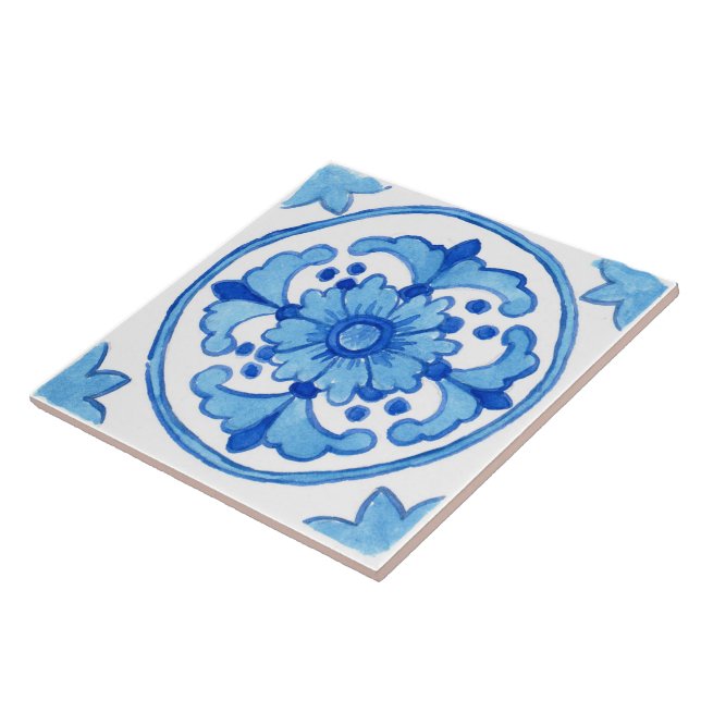 Grande azulejo cerâmico inspirado na Sicília "Nubi (Lateral)