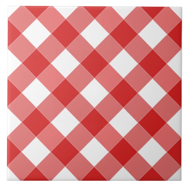 Grande azulejo Checkered vermelho (Frente)