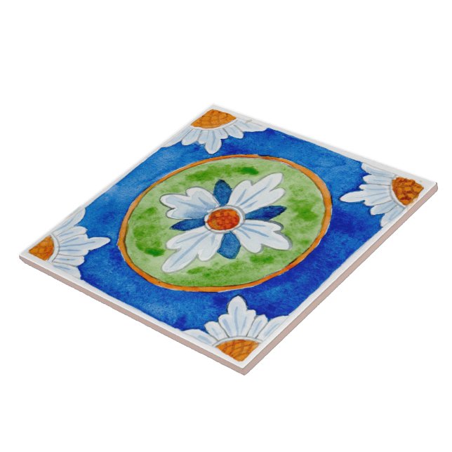 Grande azulejo de cerâmica, estilo siciliano, "Cas (Lateral)