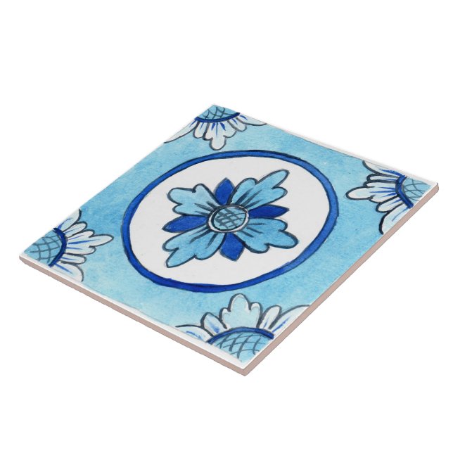 Grande azulejo de cerâmica, estilo siciliano, "Cas (Lateral)