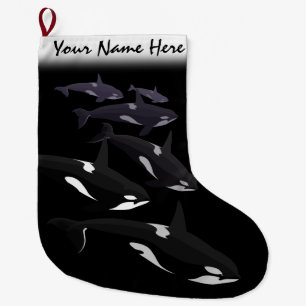 Grande Baleia de assassino personalizada meia do Natal da