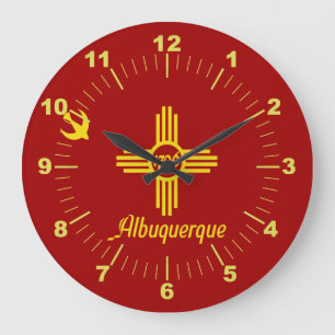 Grande bandeira de Albuquerque (Novo México) Relógio Gran