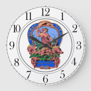 Grande Bar de etiqueta do Cognac Vintage - Relógio grand