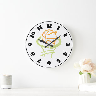 Grande Basquete E Relógio De Rede