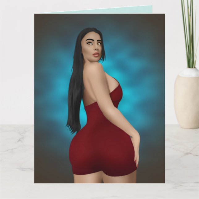 GRANDE BELEZA INFERIOR FELIZ CARTÃO GRANDE DE ANIV (Frente)