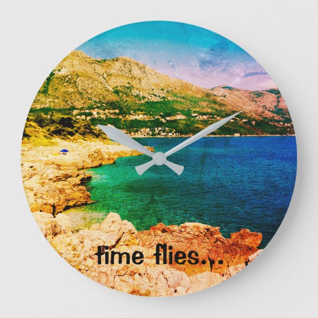 Grande Belo relógio redondo. (Frente)