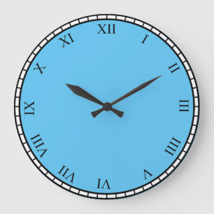 Grande Bloqueio de Rosto do Relógio Romano Preto