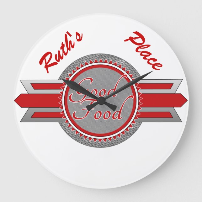 Grande Boas Comidas com Estilo Retroativo - Relógio de Re (Frente)