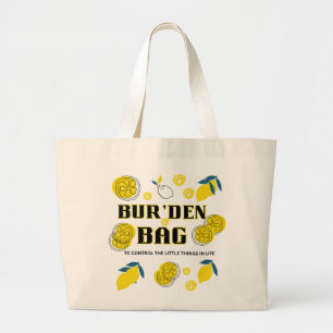 GRANDE BOLSA BUR'DEN, FATIADO LEMON CANVAS JUMBO TOTE