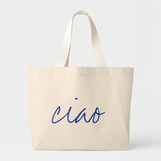 Grande bolsa de tote de verão de cião (Frente)