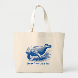 Grande Bolsa de Tote do Peixe-Boi