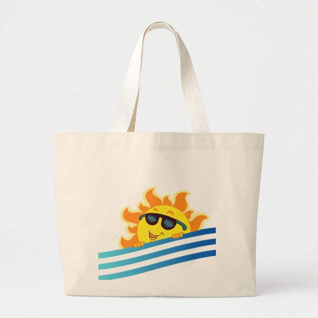 Grande Bolsa de Tote Sorriso Sol (Frente)