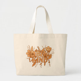 Grande Bolsa Jumbo Tote Floral Dourada “Seja Gentil” – Bo