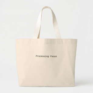 Grande Bolsa Jumbo Tote Minimalista de Foco de Processame