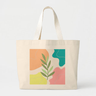 Grande Bolsa tote abstrata Boho