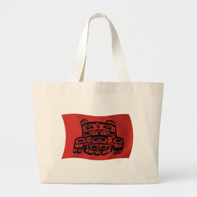 Grande Bolsa Tote Bandeira da Tribo Skagit (Frente)