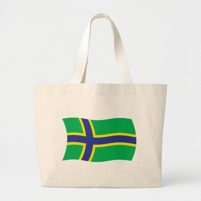 Grande Bolsa Tote Bandeira dos Vepsianos (Frente)