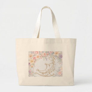 Grande Bolsa Tote Bebê Berço Blue Gold